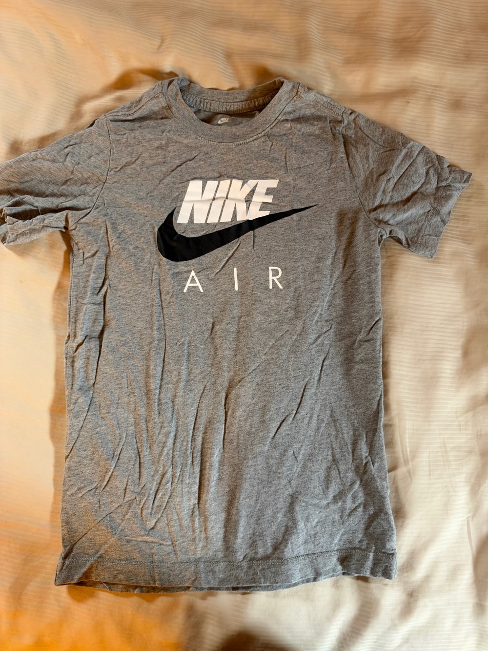 Nike Gray Tee with Black and White Air Logo